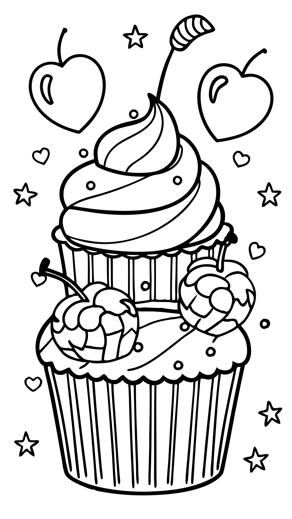 coloring pages cupcake printables